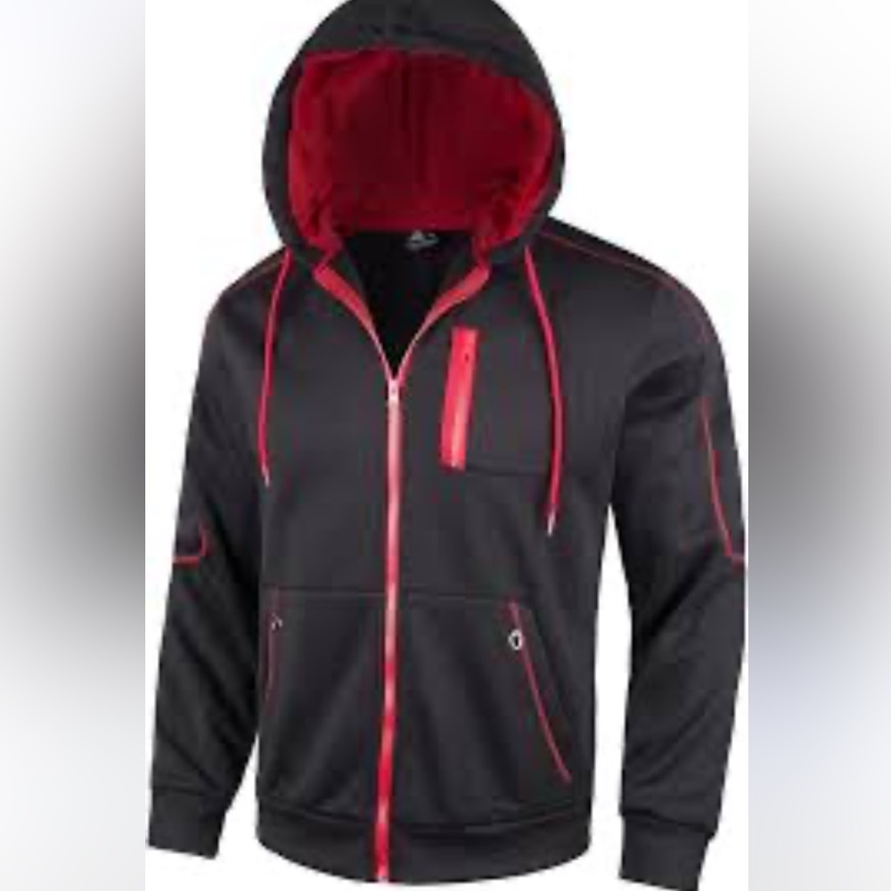 Brand new without tags Shein Teen Black and Red Full Zip Jacket Size 14 Years
